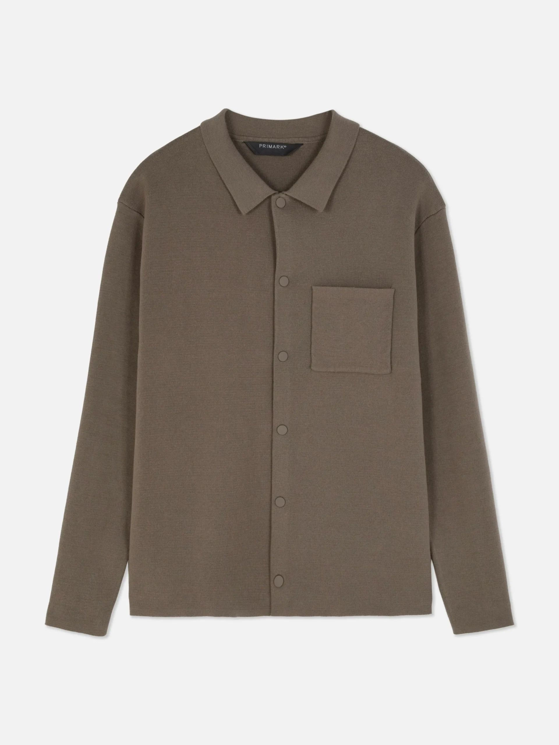 Gestricktes Hemd Mit Druckknöpfen