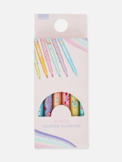 Glitzer-Filzstifte, 6er-Pack