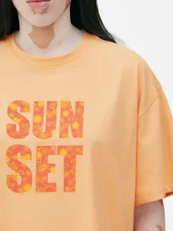 Grafik-T-Shirt Mit Geradem Schnitt