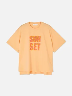 Grafik-T-Shirt Mit Geradem Schnitt