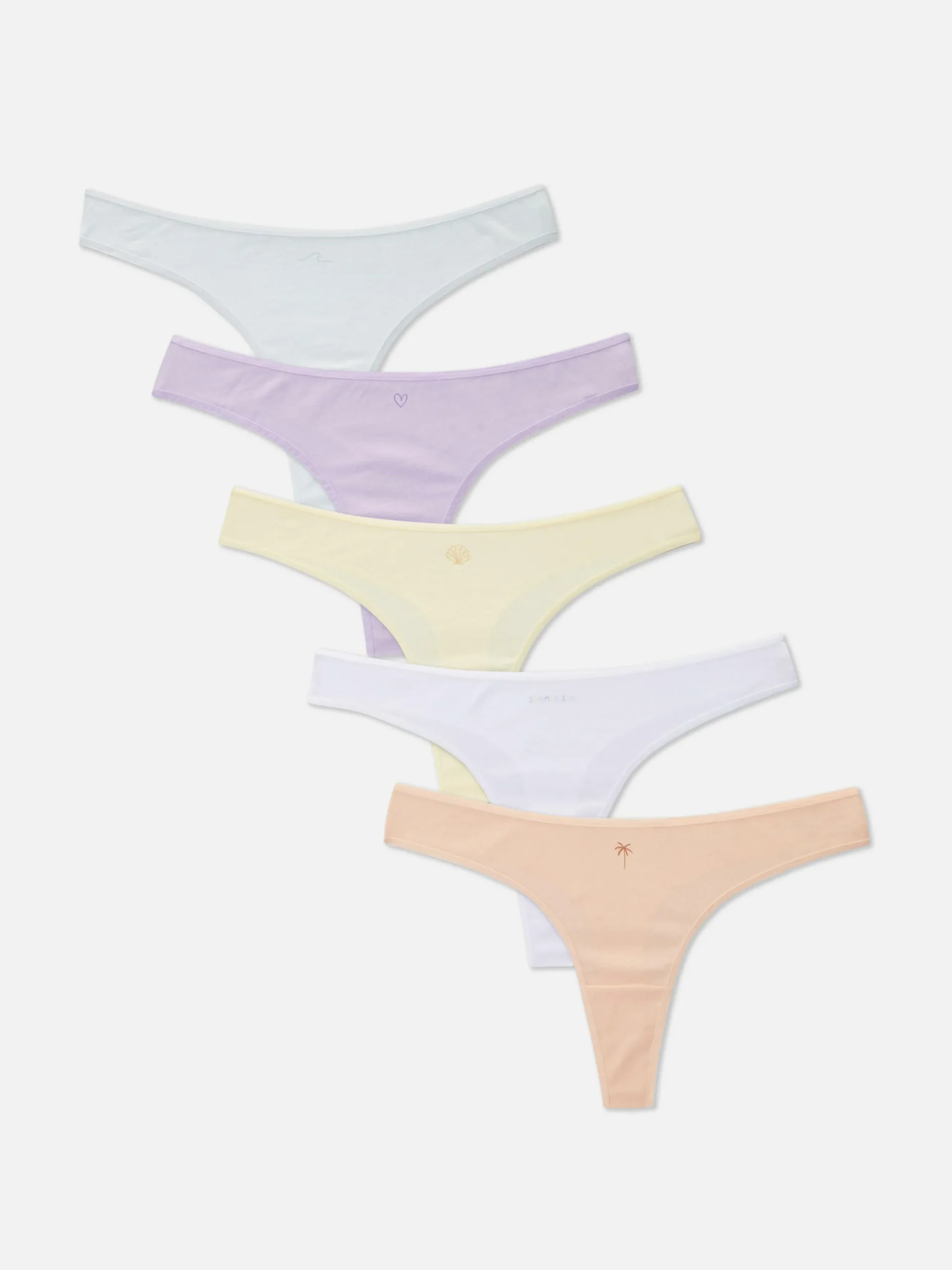 Grafische Tangas, 5er-Pack