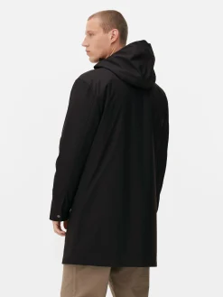 Gummierter Parka Mit Kapuze
