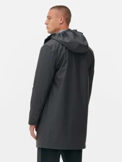 Gummierter Parka Mit Kapuze