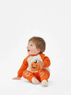„Halloween“ Sweatshirt Mit Kürbismotiv Und Jogginghose