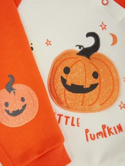 „Halloween“ Sweatshirt Mit Kürbismotiv Und Jogginghose
