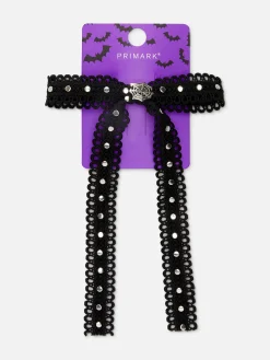 Halloween-Haarspange Mit Spitzenschleife