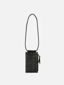 Handytasche Mit Reißverschluss Und Chevron-Muster