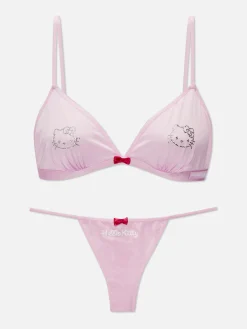 „Hello Kitty“ Set Aus Strass-BH Und Tanga
