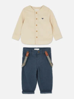 Hemd Mit Knopfleiste Und Hose Mit Hosenträgern