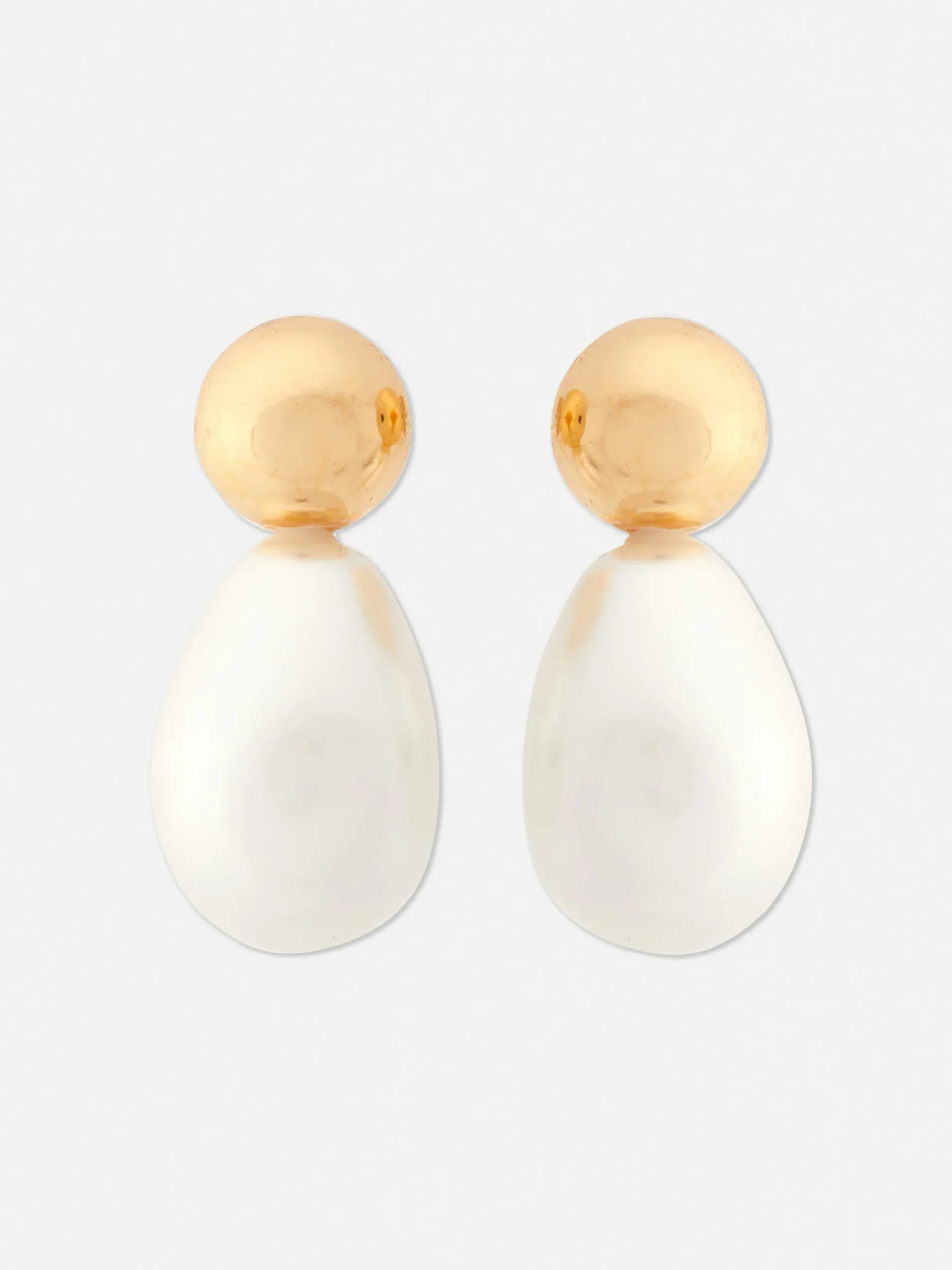 Hängeohrringe Mit Kunstperlen