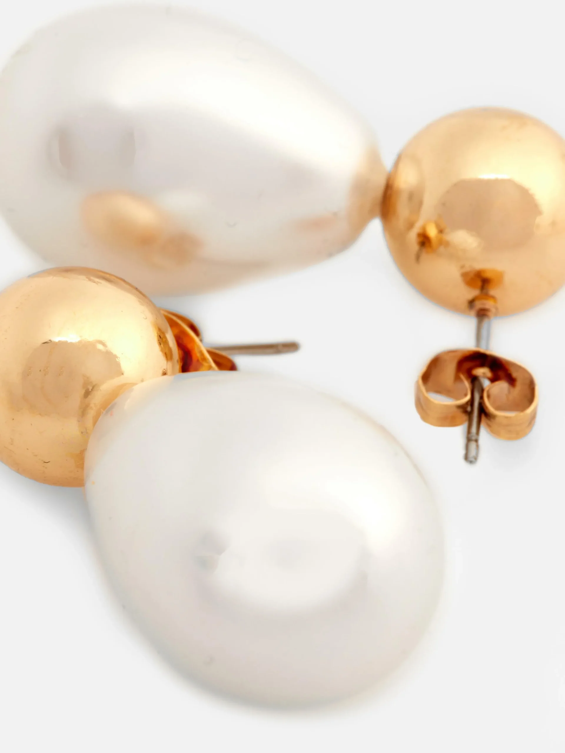 Hängeohrringe Mit Kunstperlen