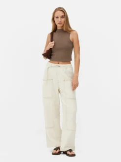 Hochgeschlossenes, Kurzes Trägertop