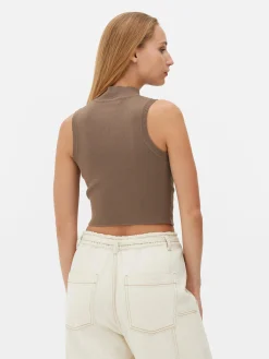 Hochgeschlossenes, Kurzes Trägertop