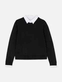 2-in-1-Hemd Und -Pullover