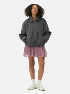 Jacke Mit Ballonsaum