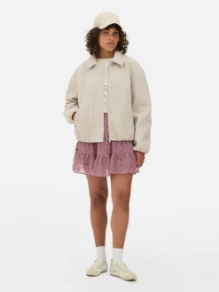 Jacke Mit Ballonsaum