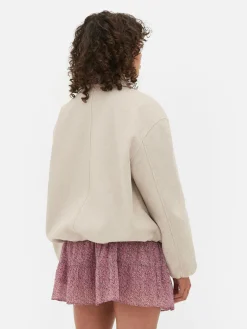 Jacke Mit Ballonsaum