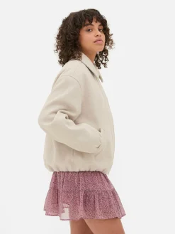 Jacke Mit Ballonsaum