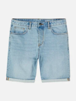 Jeansshorts Mit Geradem Bein