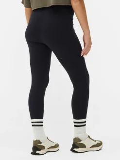 Jersey-Leggings Mit Hohem Bund
