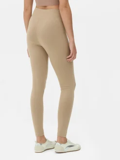 Jersey-Leggings Mit Hohem Bund