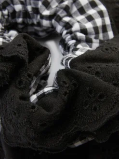 Jumbo-Haargummi Mit Vichykaros Und Spitze