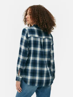 Kariertes Hemd Mit Knopfleiste