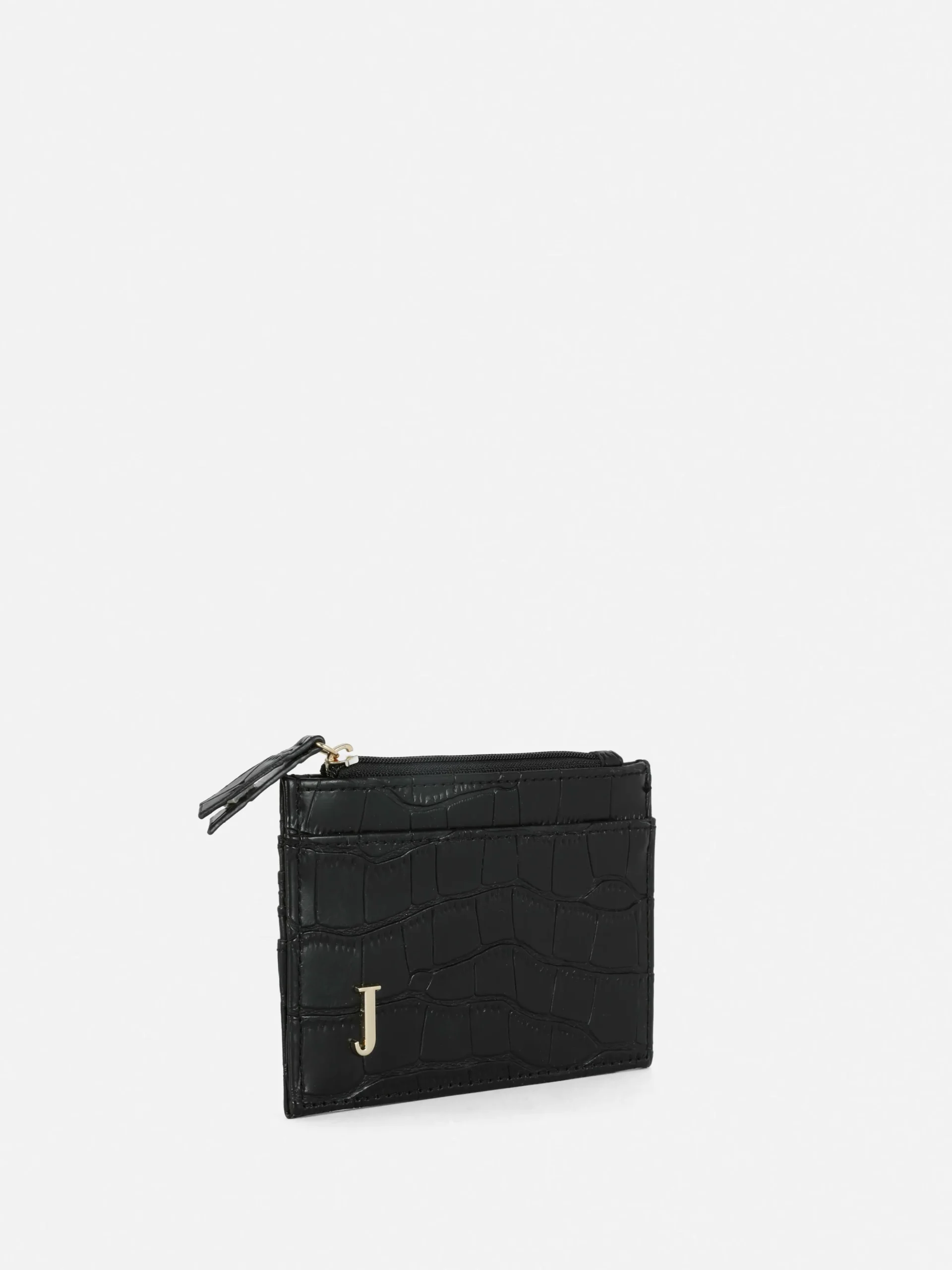 Kartenetui In Kroko-Optik Mit Initiale