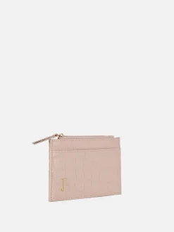 Kartenetui In Kroko-Optik Mit Initiale