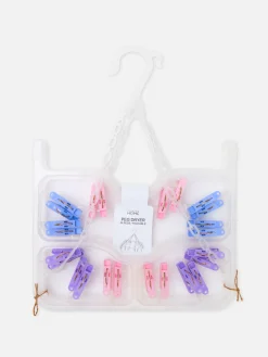 Klappbarer Wäscheständer Mit 24 Klammern