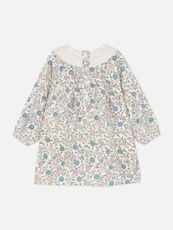 Kleid Mit Kragen Und Blumenmuster