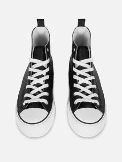 Knöchelhohe Flatform-Sneaker Aus Kunstleder