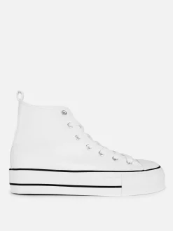 Knöchelhohe Flatform-Sneaker Aus Kunstleder