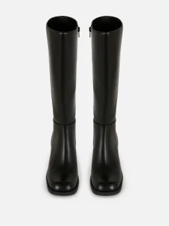 Kniehohe Stiefel Mit Absatz