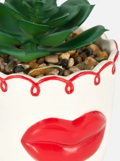 Künstliche Sukkulente Im Lippentopf