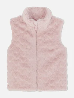 Kunstfellweste Mit Herzstruktur