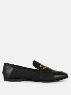 Kunstleder-Loafer Mit Trensenverzierung