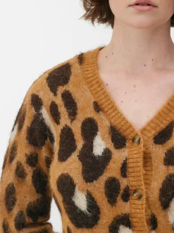 Kurzer Cardigan Mit Leopardenmuster