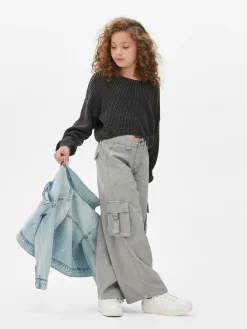 Kurzer Pullover In Verwaschener Optik