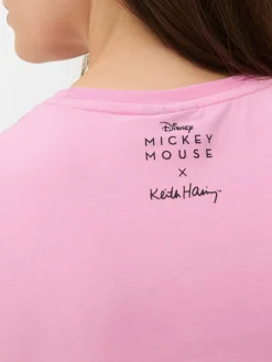 Kurzes „Disney Micky Maus X Keith Haring“ T-Shirt