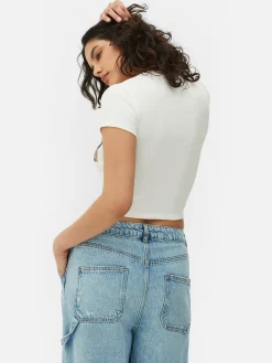 Kurzes, Geripptes „Paul Gauguin“ T-Shirt