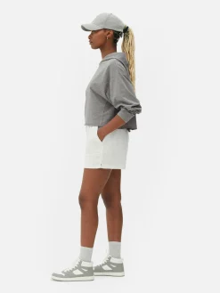 Kurzes Hoodie Mit Geradem Schnitt