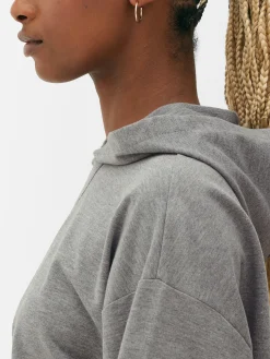 Kurzes Hoodie Mit Geradem Schnitt