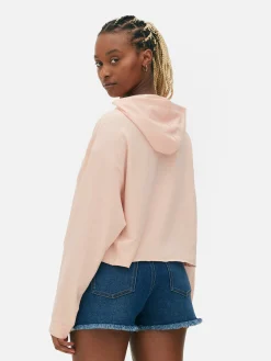 Kurzes Hoodie Mit Geradem Schnitt