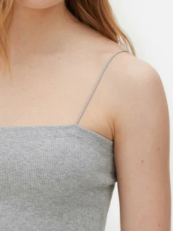 Kurzes Jersey-Trägertop Zum Kombinieren