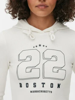 Kurzes Top Mit Kapuze Und Grafik