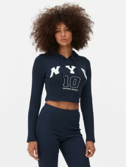 Kurzes Top Mit Kapuze Und Grafik