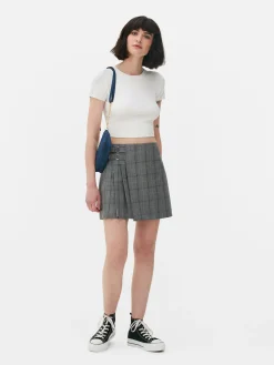 Kurzärmeliger, Bauchfreier Pullover