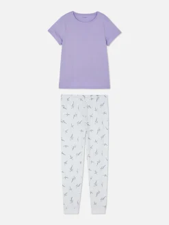 Kurzärmeliger Jersey-Schlafanzug Mit Print