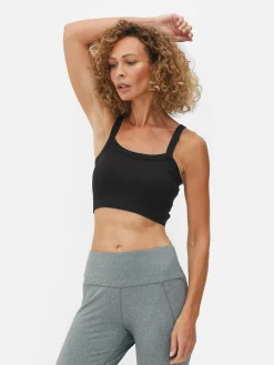 Kurz-Top Mit Rippenstruktur